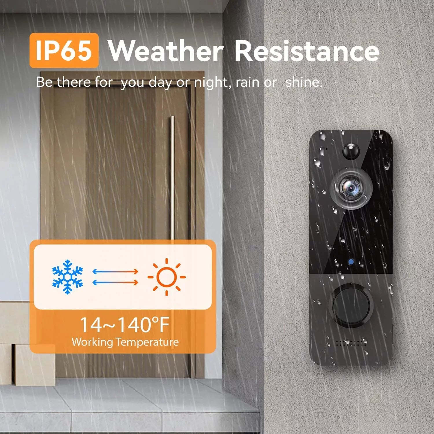 XTU Doorbell Camera With Chime - No Subscribe Video Doorbell - Two-Way