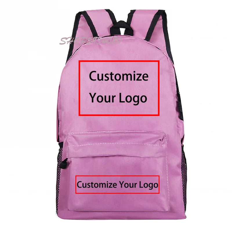 DIY Backpack Dropshipping customer Backpack Custom Logo School Bags for Boys Girls Teenage Bagpack Travel Bag Mochila Para Mujer