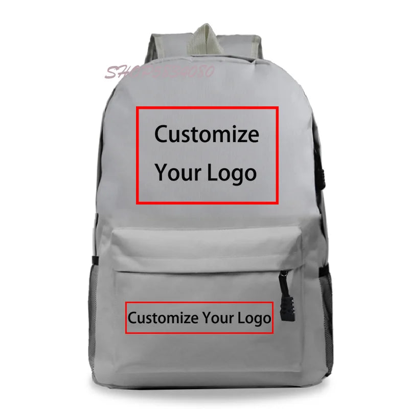 DIY Backpack Dropshipping customer Backpack Custom Logo School Bags for Boys Girls Teenage Bagpack Travel Bag Mochila Para Mujer