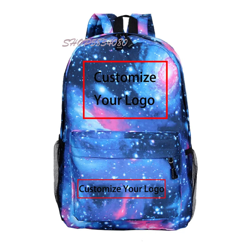 DIY Backpack Dropshipping customer Backpack Custom Logo School Bags for Boys Girls Teenage Bagpack Travel Bag Mochila Para Mujer