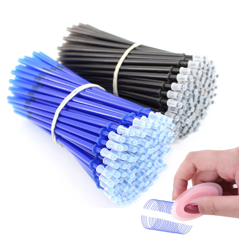 Haile 2+20pcs/Set Cute Gel Pen Erasable Refill Rod Erasable Pen Washable Handle School Writing Stationery Back to School Gifts