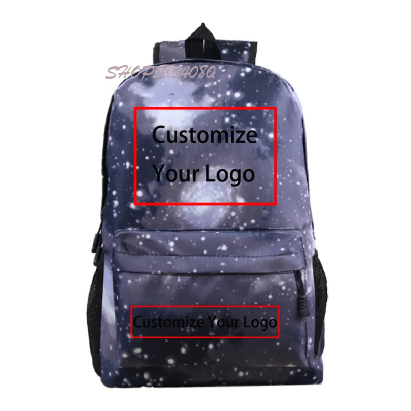 DIY Backpack Dropshipping customer Backpack Custom Logo School Bags for Boys Girls Teenage Bagpack Travel Bag Mochila Para Mujer