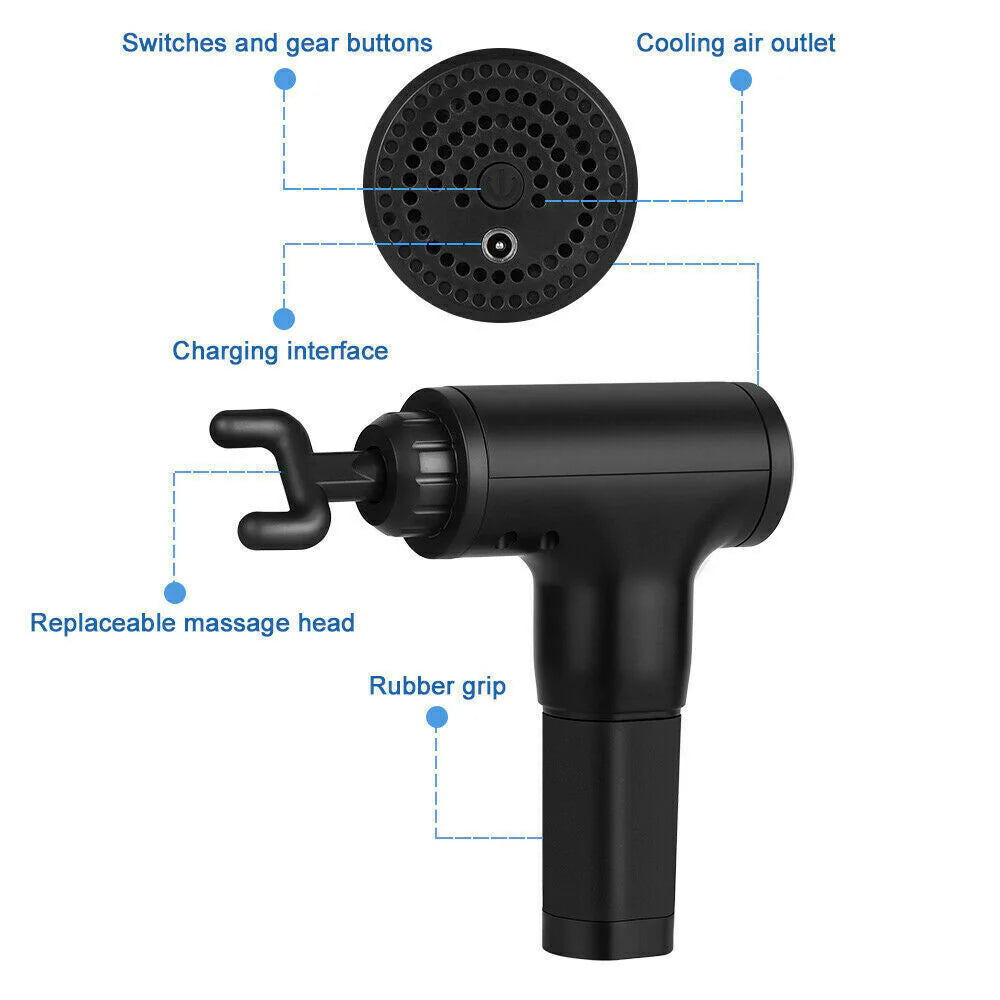 Massage Gun Percussion Massager Deep Tissue Muscle Vibrating Relaxing trendytreasureend Massage Gun Percussion Massager Deep Tissue Muscle Vibrating Relaxing trendytreasureend